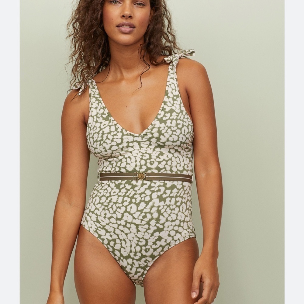 Love Stories X H&M shoulder tie belted one piece